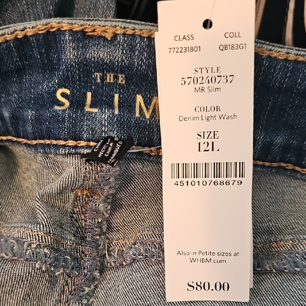 White House Black Market Blue Slim Leg Jeans - Picture 7 of 8